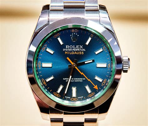 rolex milgauss usato blu|rolex milgauss price chart.